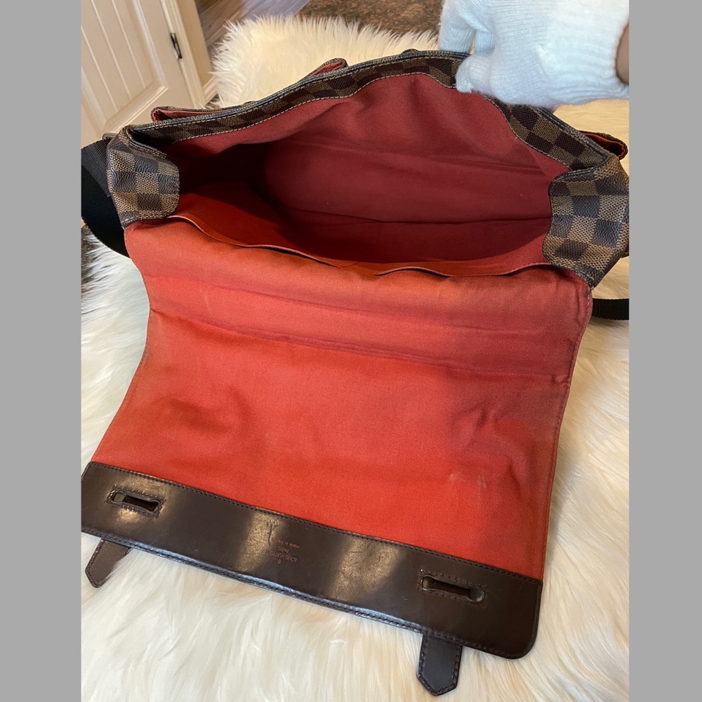Louis Vuitton Brown Damier Messenger Laptop Bag with Dark Brown Trim - Picture 12 of 13